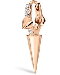 Maria Tash - Triple Long Spike Diamond Eternity Single Hoop Earring - Lyst