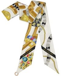 BVLGARI - Silk Wonder Garden Skinny Scarf - Lyst