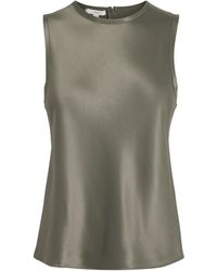 Vince - Satin Sleeveless Top - Lyst