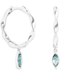 Astrid & Miyu - And Alexandrite Twist Hoop Earrings - Lyst