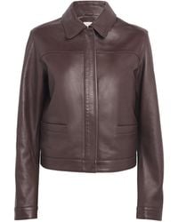 Loulou de Saison - Ascot Leather Jacket - Lyst