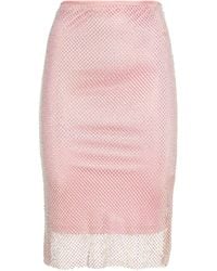 Sportmax - Fishnet Crystal-embellished Zinnia Skirt - Lyst