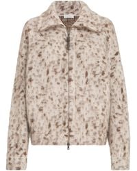 Brunello Cucinelli - Mohair-Blend Zip-Up Cardigan - Lyst