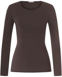 Hanro - Cotton Seamless Long-Sleeve Top - Lyst