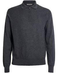 Corneliani - Virgin Wool Quarter-Zip Polo Sweater - Lyst