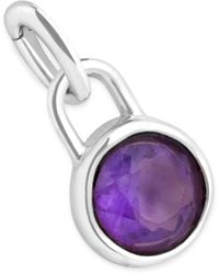 Astrid & Miyu - Rhodium-Plated February Birthstone Charm - Lyst
