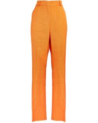 Sandro Wool Navam Trousers in Blue | Lyst