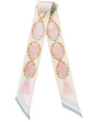 Aspinal of London - Silk Signature Skinny Scarf - Lyst