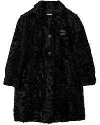 Miu Miu - Shearling Coat - Lyst