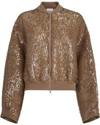 Brunello Cucinelli - Silk Bomber Jacket - Lyst