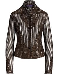 Ralph Lauren - Wes Foiled Lamb-Suede Jacket - Lyst