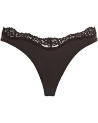 Skims - Lace-Trim Fits Everybody Dipped Thong - Lyst
