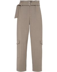 Brunello Cucinelli - Virgin Wool-Blend Cargo Trousers - Lyst