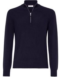 Brunello Cucinelli - Cashmere Quarter-Zip Sweater - Lyst