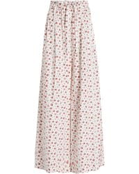 Dolce & Gabbana - Cotton-Blend Floral Trousers - Lyst