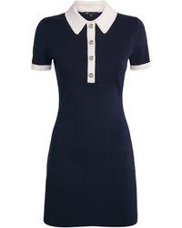 Maje - Cotton-Blend Polo Mini Dress - Lyst