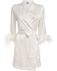 Gilda & Pearl Backstage Mini Robe in White Womens Clothing Nightwear and sleepwear Robes robe dresses and bathrobes 