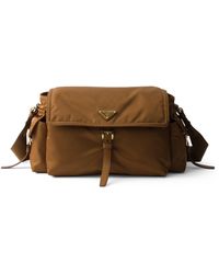 Prada - Large Re-Nylon And Leather Explore Shoulder Bag - Lyst
