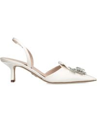 Rodo - Satin Dafne Slingback Heels 75 - Lyst