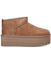 UGG - Suede Classic Ultra Mini Platform Boots - Lyst