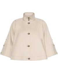 Max Mara - Cotton Cropped Jacket - Lyst