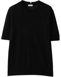Burberry - Wool Oversized Stitch-detail T-shirt - Lyst