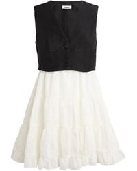 Sandro - Two-Tone Tailored Mini Dress - Lyst