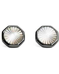 Tateossian - Gunmetal Mother-Of-Pearl Sunbursts Cufflinks - Lyst