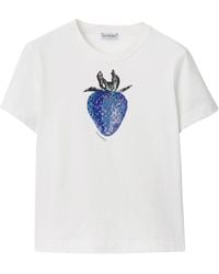 Burberry - Crystal-embellished Strawberry T-shirt - Lyst