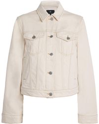 7 For All Mankind - Denim Trucker Jacket - Lyst