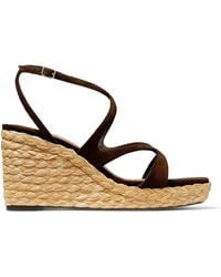 Jimmy Choo - Ayla 85 Wedge Sandals - Lyst