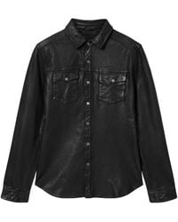 AllSaints - Leather Irwin Shirt - Lyst