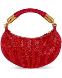 Balmain - Mini Zebra Print Ebene Top-Handle Bag - Lyst