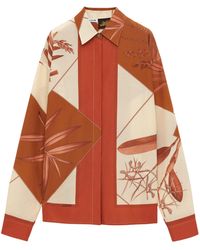 Loewe - X Paula's Ibiza Silk-blend Patterned Shirt - Lyst