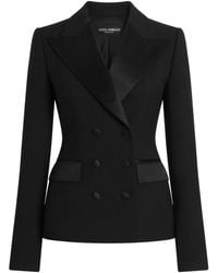 Dolce & Gabbana - Wool Cady Double-Breasted Blazer - Lyst