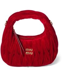 Miu Miu - Mini Velvet Wander Top-Handle Bag - Lyst