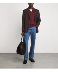 Corneliani - Virgin Wool Quarter-Zip Polo Sweater - Lyst