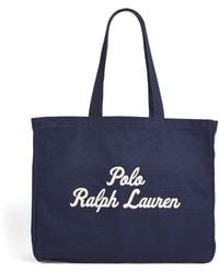 Polo Ralph Lauren - Cotton Logo Tote Bag - Lyst