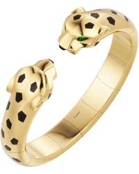 Cartier - Tsavorite Garnet And Onyx Panthère De Bangle - Lyst