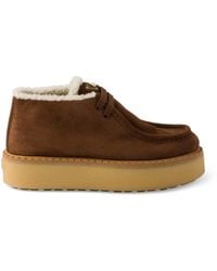 Prada - Suede Chukka Ankle Boots - Lyst