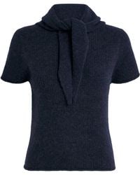 ME+EM - Wool-Blend Scarf Half-Zip T-Shirt - Lyst
