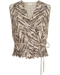 Brunello Cucinelli - Knitted Sequin Vest - Lyst
