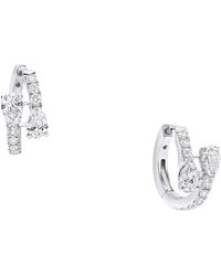 Graff - And Diamond Duet Hoop Earrings - Lyst