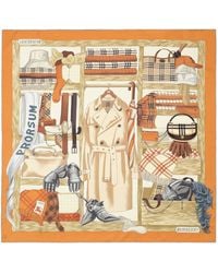 Burberry - Silk Wardrobe Print Scarf - Lyst