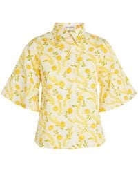 VERANDAH - Linen-Cotton Floral Shirt - Lyst