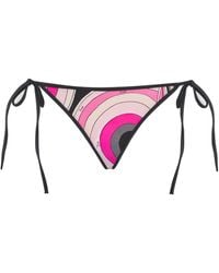 PUCCI - Iride Print Side-Tie Bikini Bottoms - Lyst