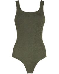 Hunza G - Coverage Square-neck Swimsuit - Lyst