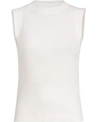 Brunello Cucinelli - Cotton Ribbed Tank Top - Lyst