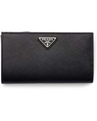Prada - Large Saffiano Leather Wallet - Lyst