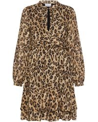 Marella - Georgette Leopard-Print Midi Dress - Lyst